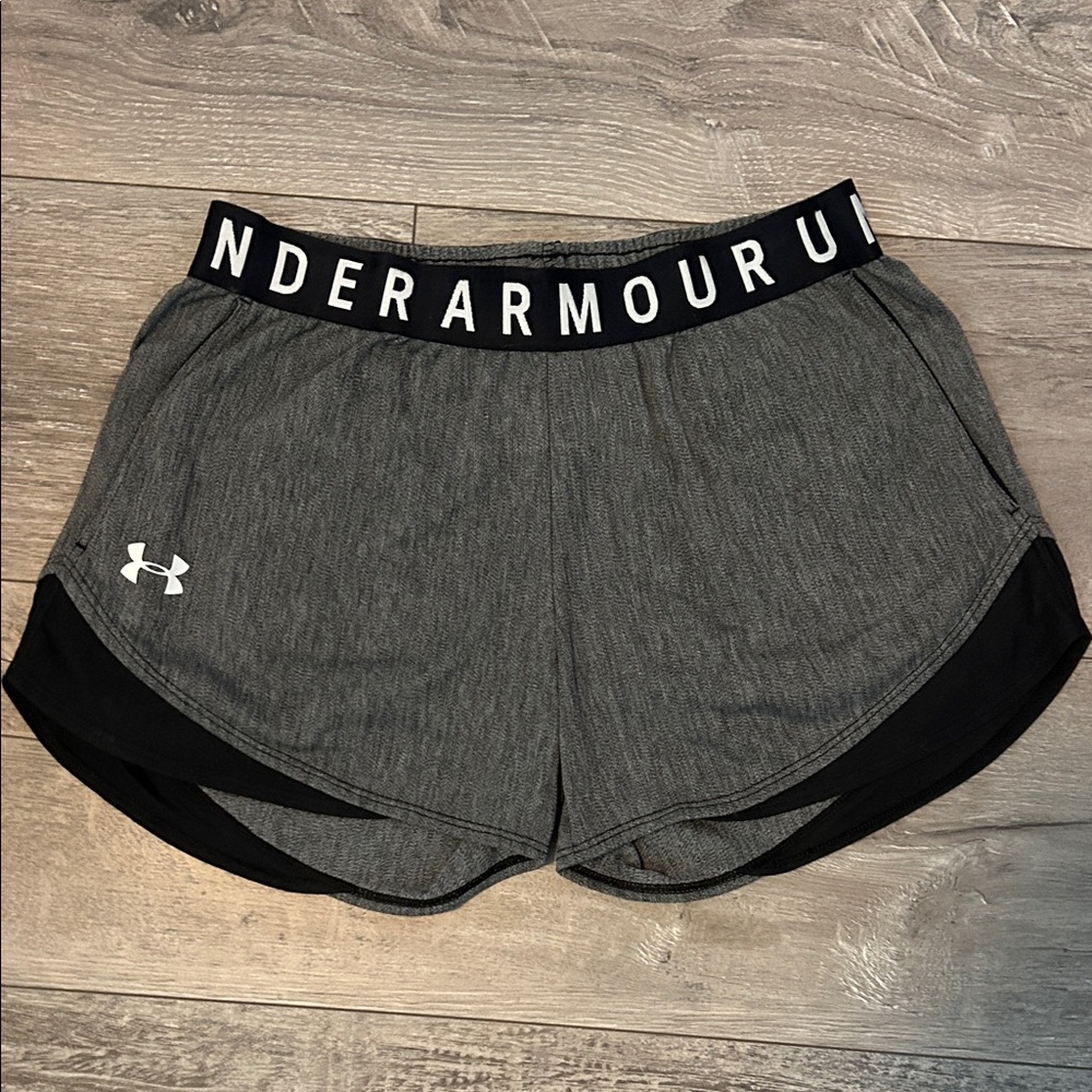 Under Armour Women's Athletic Shorts in Gray and Black